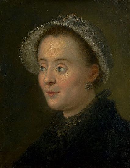Bernhard Rode Portrait of a young woman with cap oil painting image